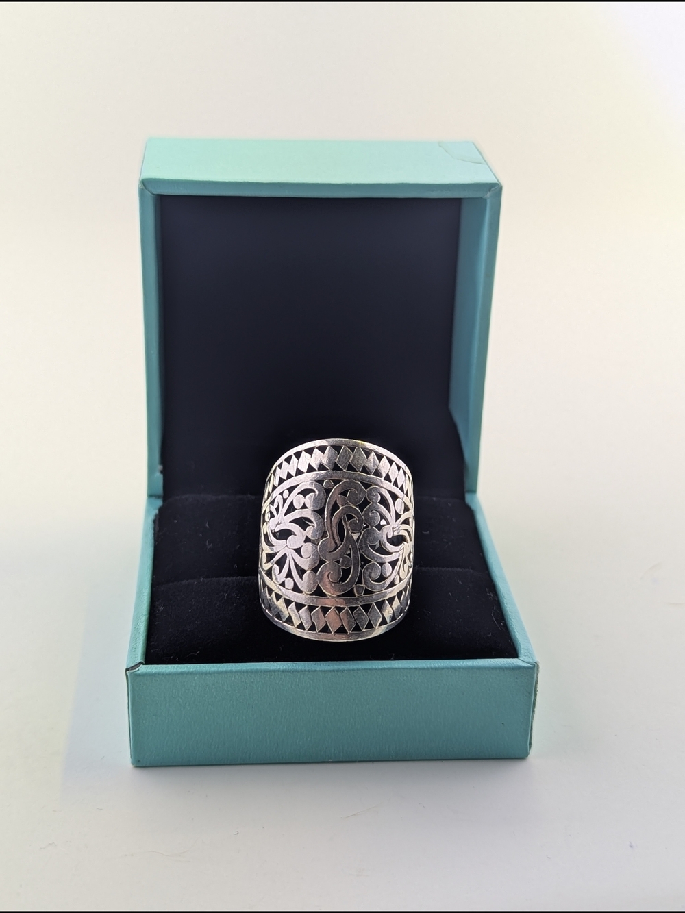 ✨ Vintage Sterling Silver 925 Ornate Filigree Statement Ring ✨